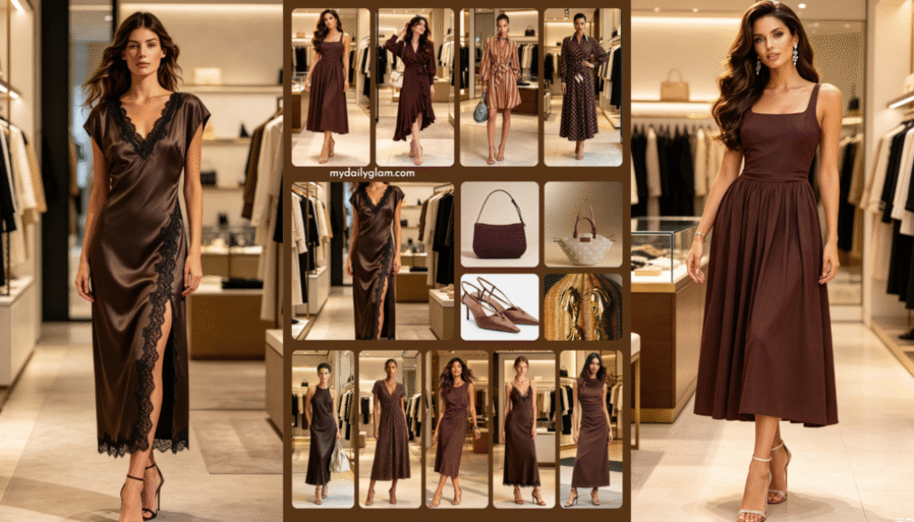 quiet luxury brown dress