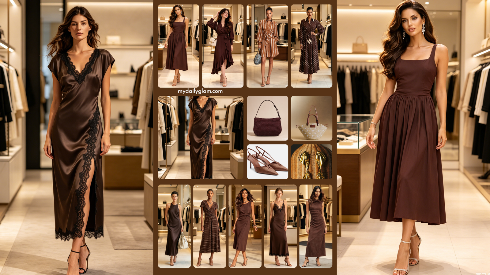 quiet luxury brown dress