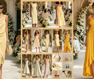 yellow wedding guest dress
