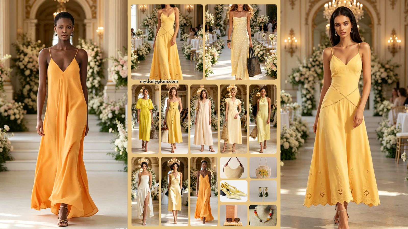 sunny yellow wedding guest dress