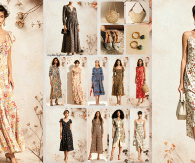 French elegance printed dress