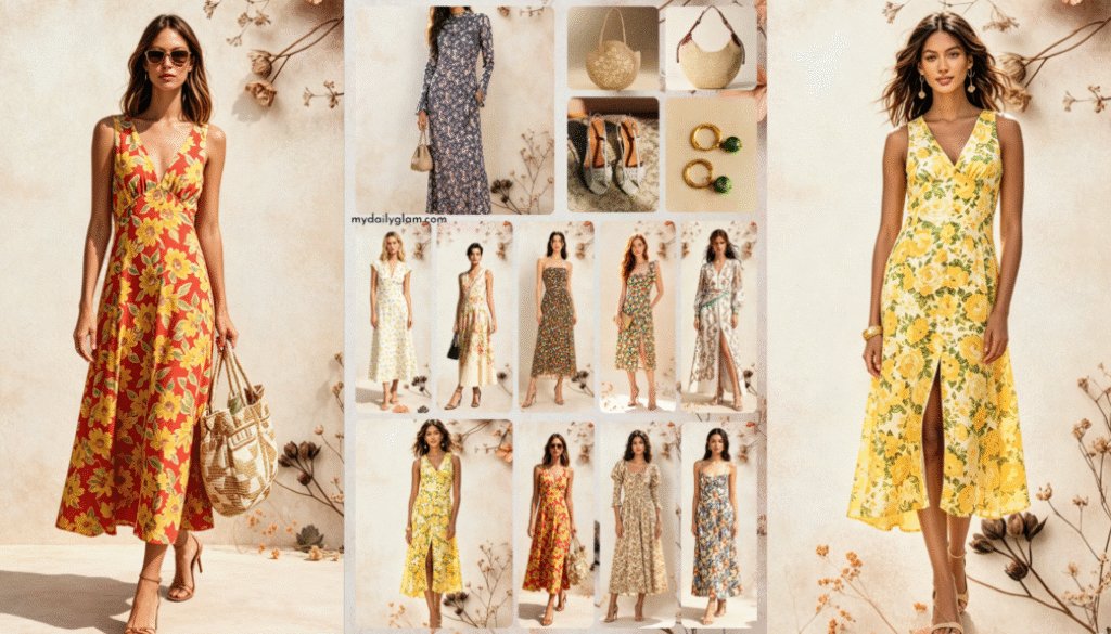 French floral print dress